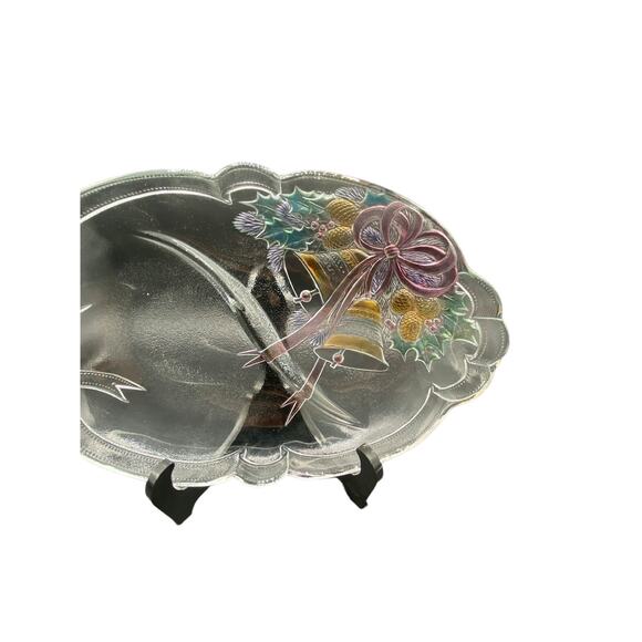 Set of 2 Mikasa Festive Bells Serving Relish Dish holiday Christmas decor - Picture 4 of 5